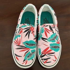 Flower printed vans